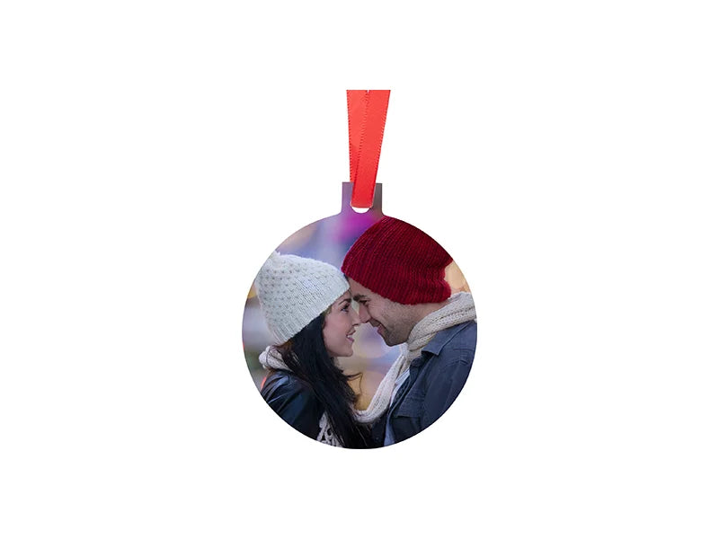 Sublimation Blank Metal Christmas Ball Ornament (6.8*7.6cm)