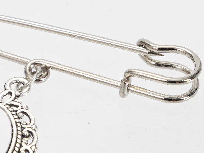 Sublimation Blanks Oval Name Badge w/ Tassel Pendant (Silver)