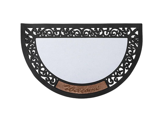 Sublimation Blanks Half Round Rubber Felt Door Mat