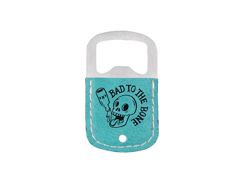 Sublimation PU Stainless Steel Bottle Opener (Green, 3.2*5.2cm)