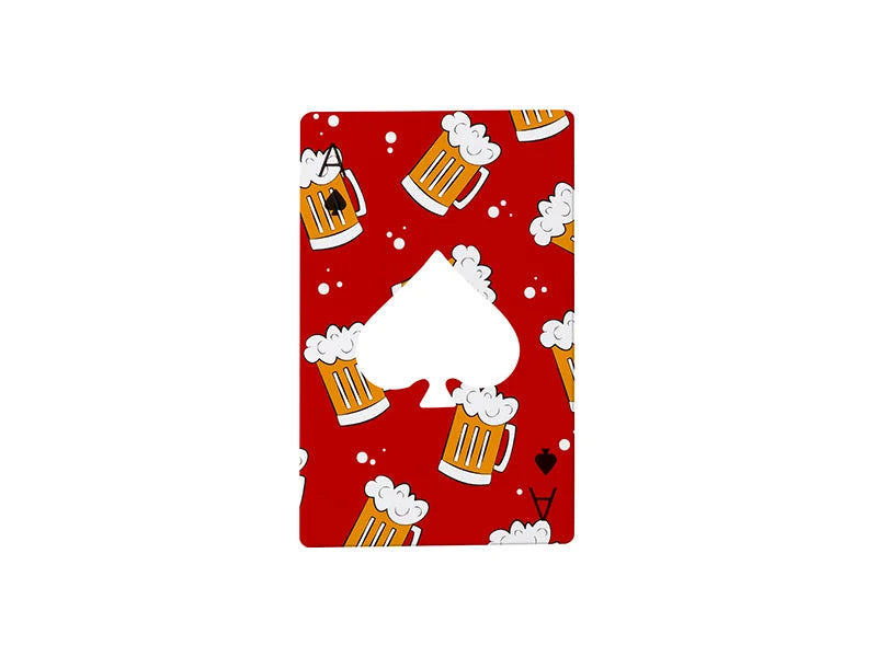 Sublimation Blanks Full White Stainless Steel Bottle Opener (Poker, 5.5*8.5cm)