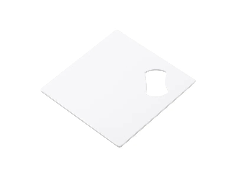 Sublimation Blanks Full White Stainless Steel Bottle Opener (Square, 9cm)