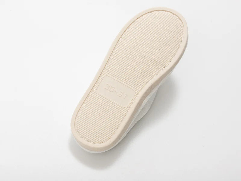 Sublimation Kids Fuzzy  Close Toe Slippers (Full White, 30-31#)