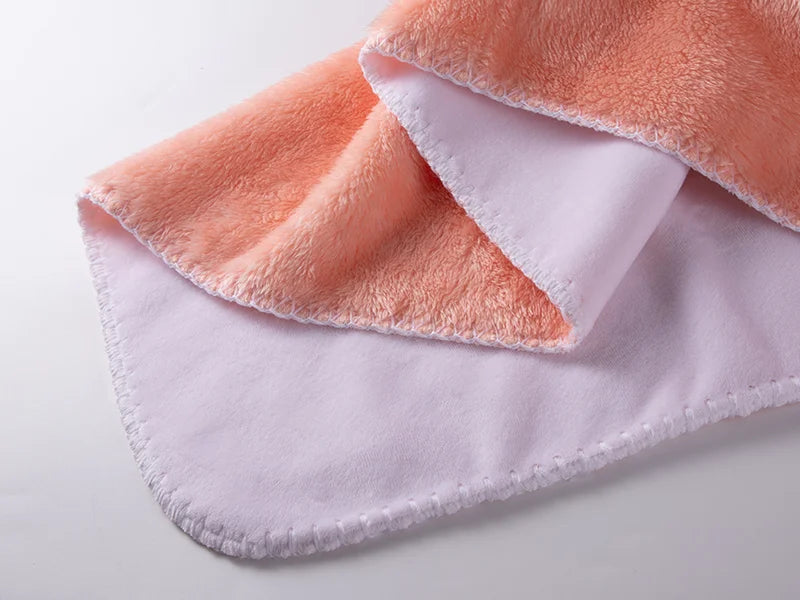 Arctic Fleece Lined Sublimation Microfiber Blanket(Coral Pink/White, 152*203cm/60inchx 80inch)