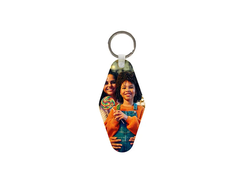 Sublimation Blanks Hard Board Key Ring (RND Rhombus,4.5*9cm)