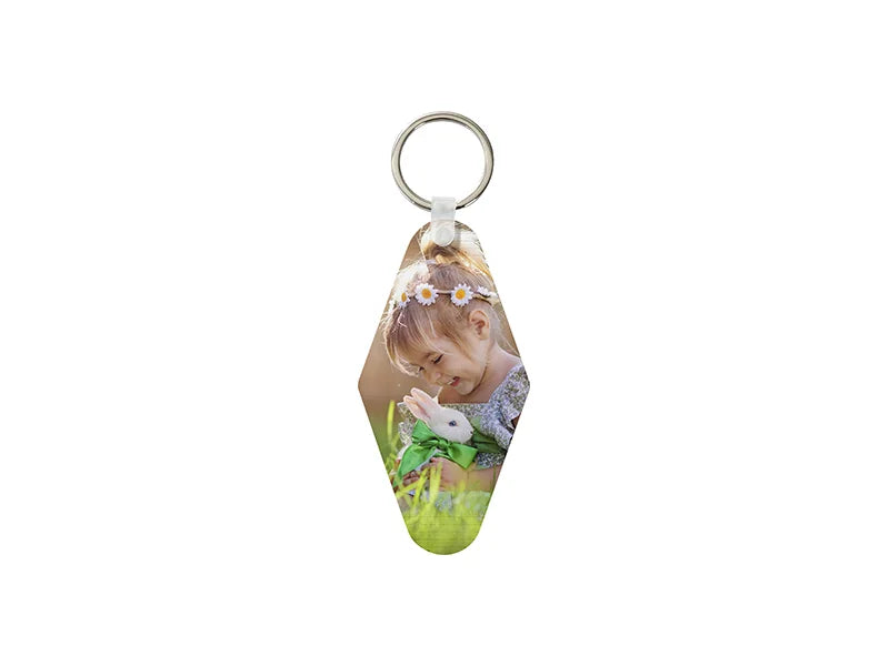 Sublimation Blanks FRP Motel Key Ring (Diamond,  4.5*9cm /1.77inchx3.54inch)