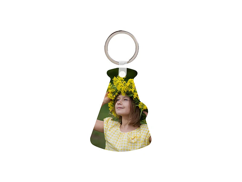 Sublimation Blanks Plastic Keyring (Bell, 5*6.8cm)