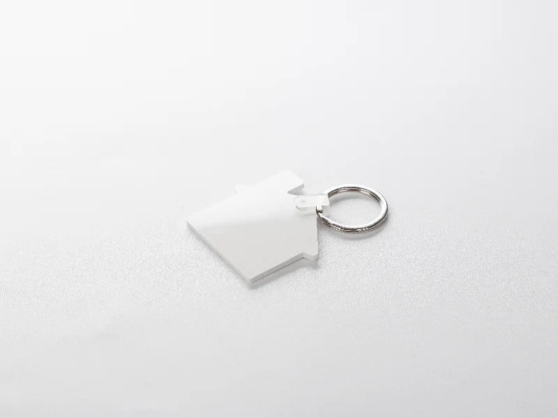 Sublimation Blanks Plastic Keyring (House, 5.3*5cm)