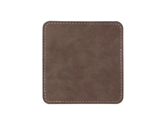 Sublimation PU Leather Square Mug Coaster (Gray, 10*10cm)