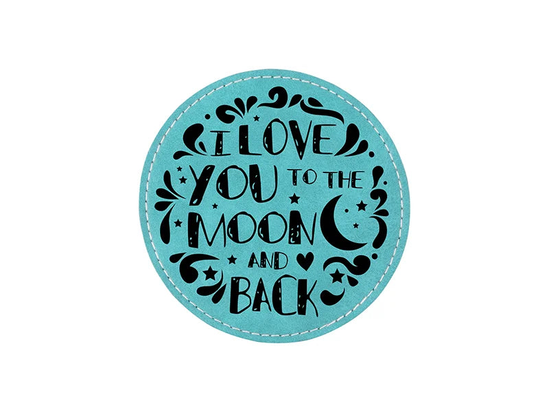 Sublimation PU Leather Round Mug Coaster (Green, 9.5cm)