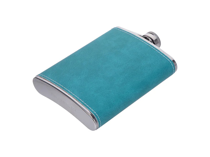 Sublimation 8oz/240ml Stainless Steel Flask with PU Cover (Green)