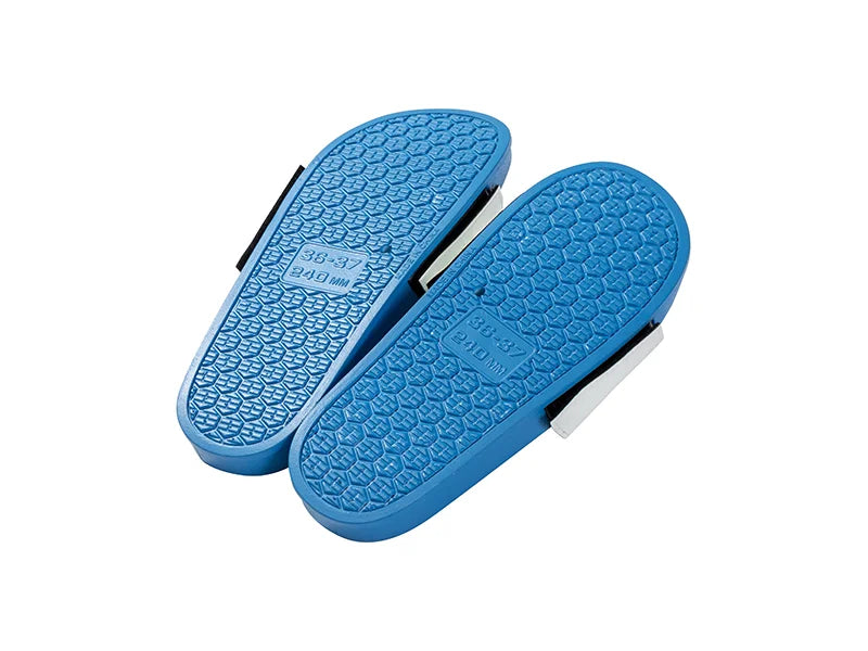 Adult Slippers w/ Sublimation PU Leather ( Blue Sole)