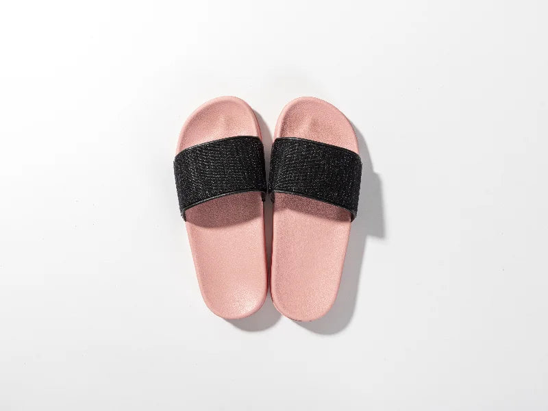 Adult Slippers w/ Sublimation PU Leather (Pink Sole)