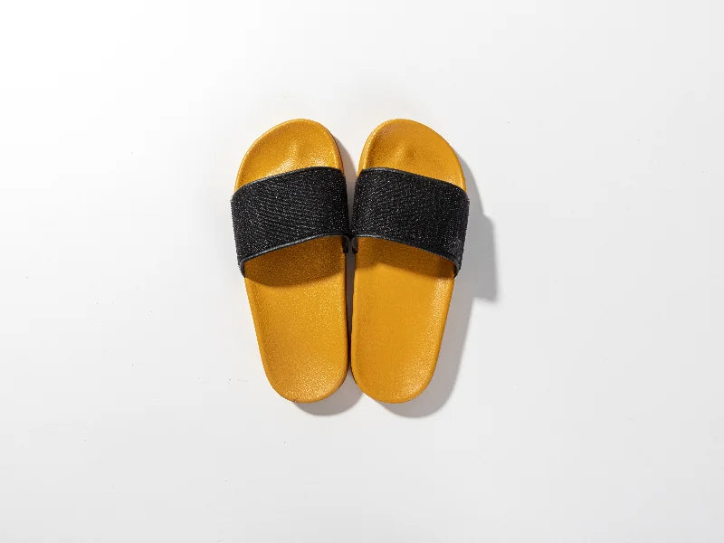 Adult Slippers w/ Sublimation PU Leather (Yellow Sole)