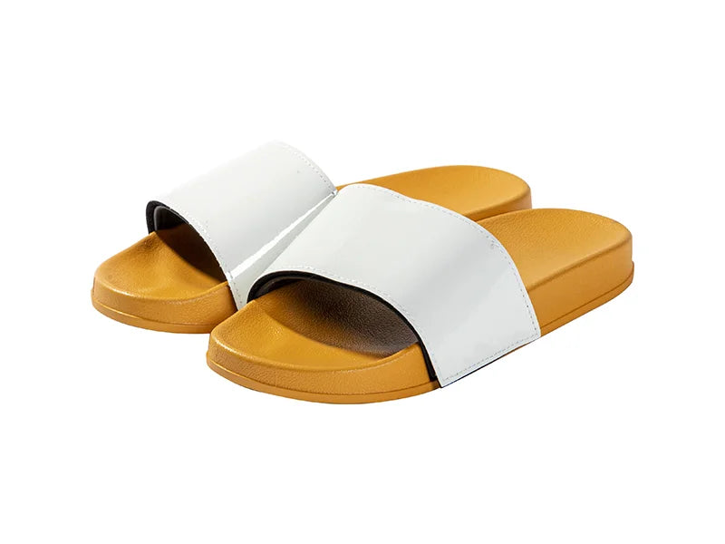 Adult Slippers w/ Sublimation PU Leather (Yellow Sole)