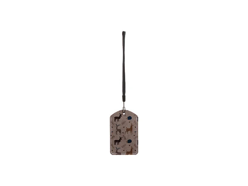 Sublimation Blanks PU Luggage Tag (Dark Gray)