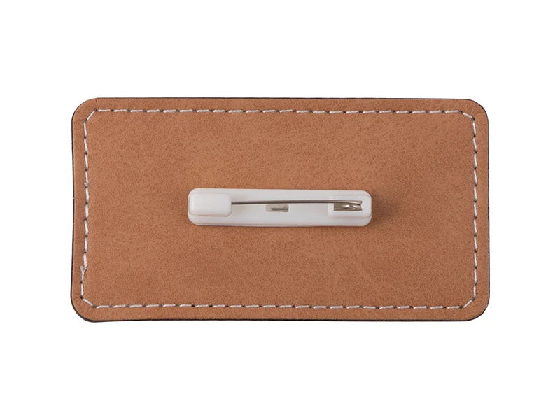 Sublimation PU Leather Badge Name Tag (Blue, Big Rectangle)