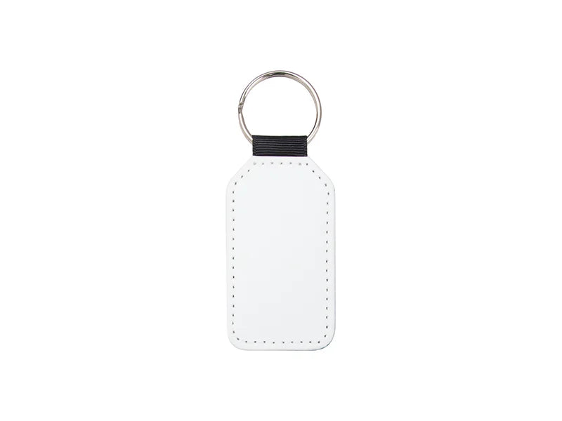 Sublimation Glitter PU Leather Key Chain(Barrel, Black)