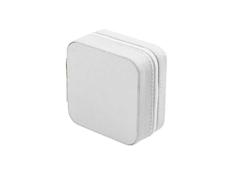 Sublimation Blanks PU Jewelry Box w/insert (10*10*5cm,White)
