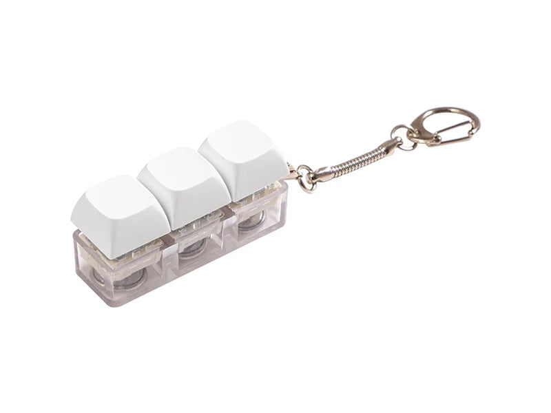 Sublimation Keyboard Fidget Keychain(Triple-Key, LED)