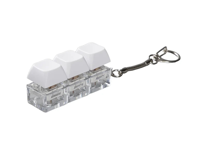 Sublimation Keyboard Fidget Keychain(Triple-Key)