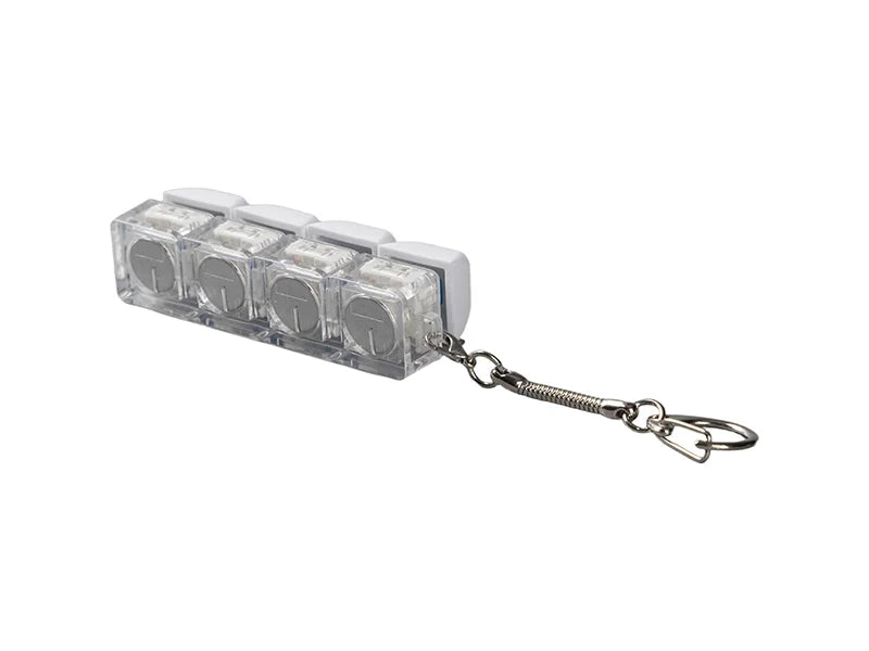 Sublimation Keyboard Fidget Keychain(Four-Key, LED)