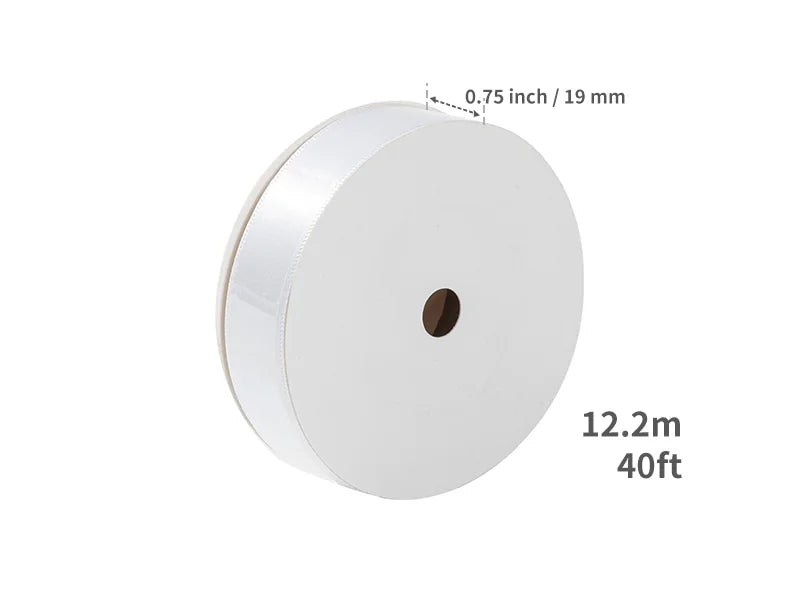 Craft Sublimation Ribbon Roll (White, 19mm*12.2m / 0.75 inx40ft)