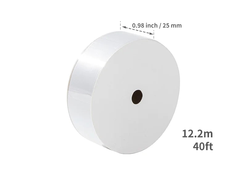 Craft Sublimation Ribbon Roll (White, 25mm*12.2m / 0.98 inx40ft)