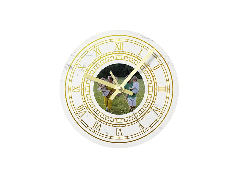 Sublimation Round Marble Texture Clock (φ20cm/ 7.87inch)