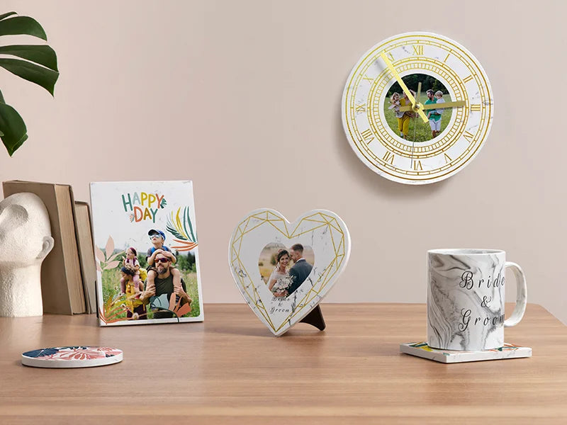 Sublimation Rectangle Marble Texture Frame (12.7x17.7cm/ 5inchx6.97inch)