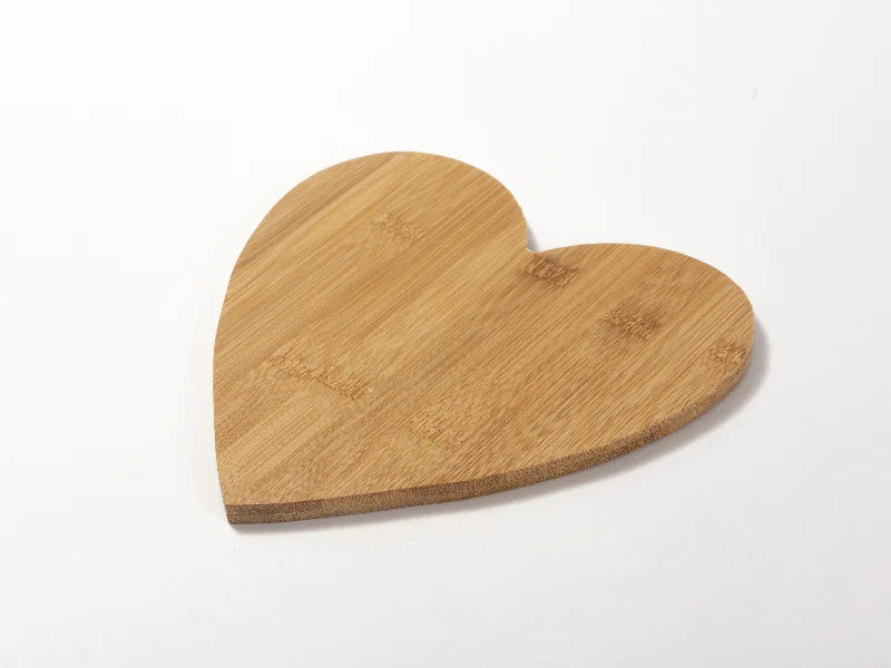 Sublimation Blanks Heart Shape Bamboo Cutting Board(21.5*22.5*0.9cm/8.46inch*8.85inch)