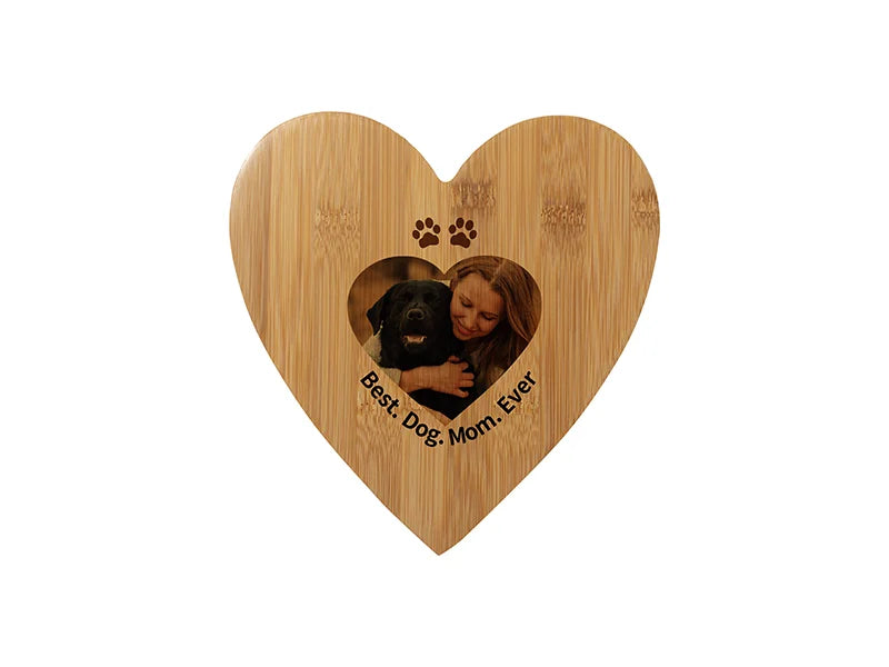Sublimation Blanks Heart Shape Bamboo Cutting Board(21.5*22.5*0.9cm/8.46inch*8.85inch)