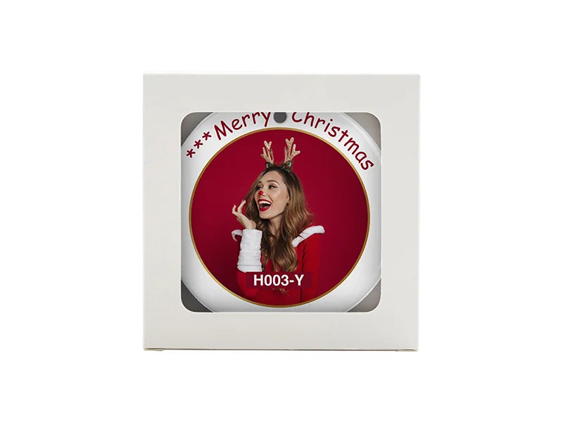 Sublimation White Box for 3in Ornament(9*9*1.5cm)