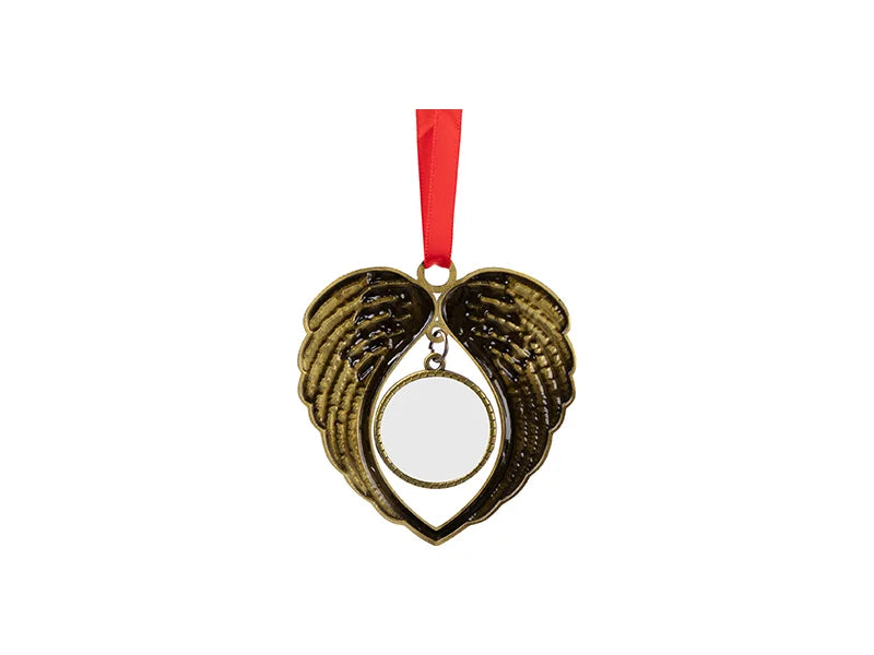 Sublimation Blank Angel Wings Metal Ornament