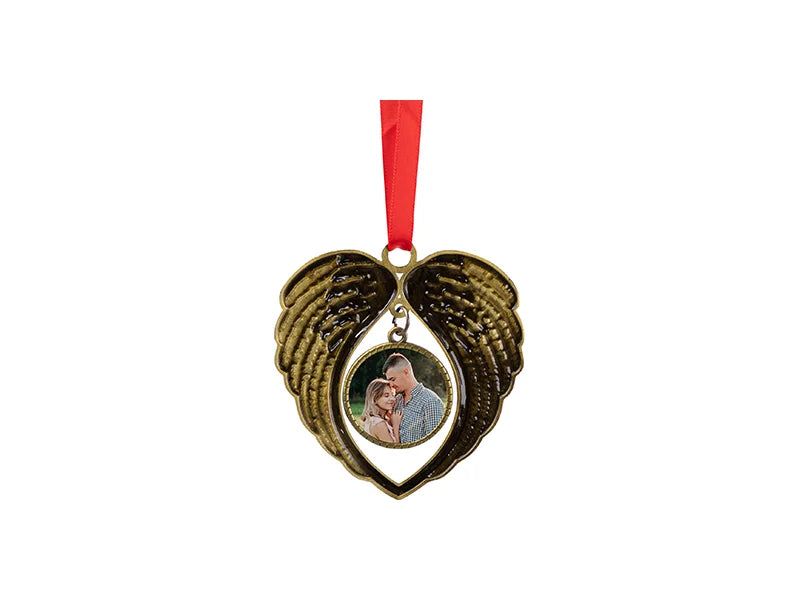 Sublimation Blank Angel Wings Metal Ornament