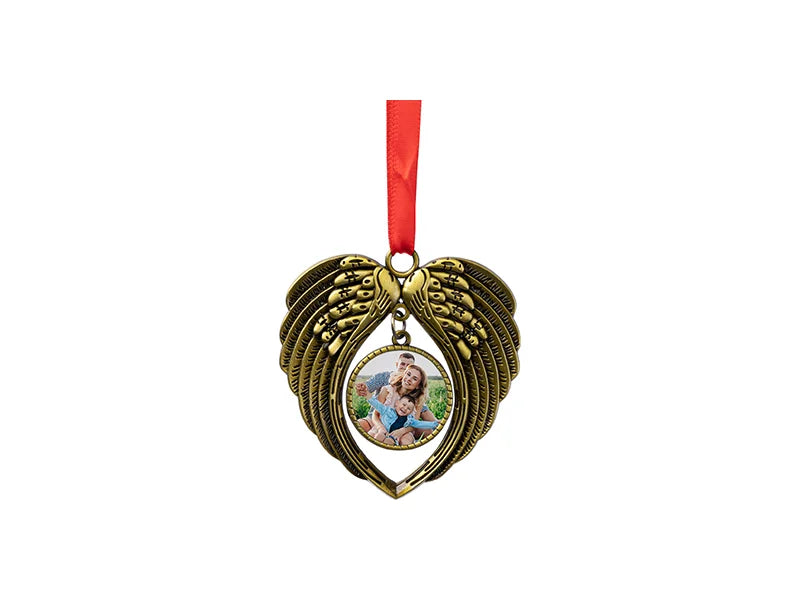 Sublimation Blank Angel Wings Metal Ornament