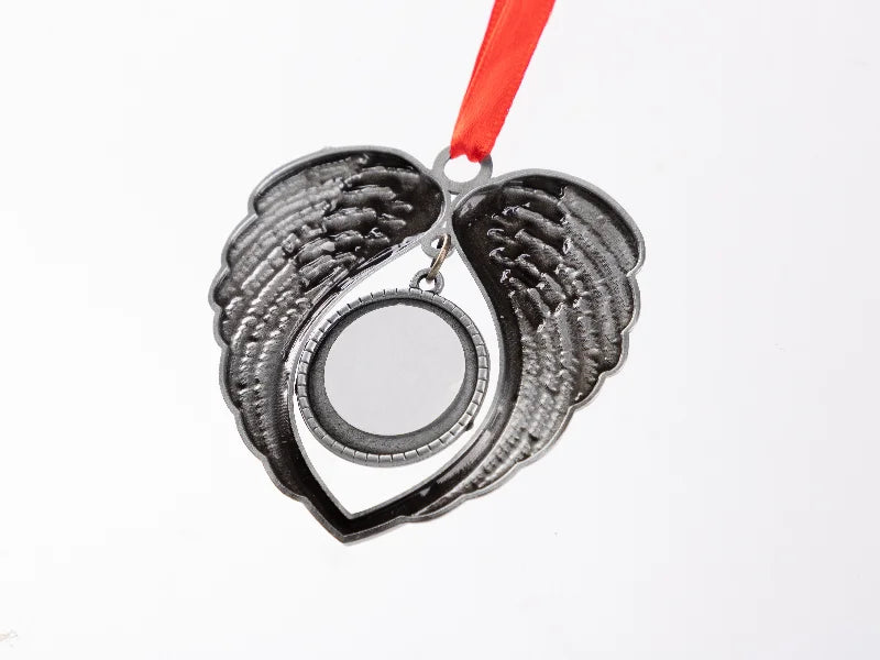 Sublimation Blank Angel Wings Metal Ornament