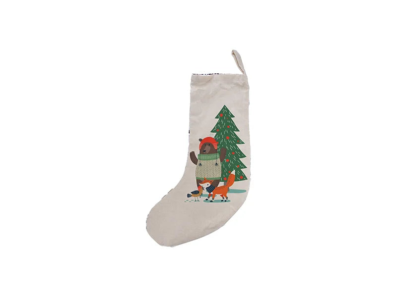 Sublimation Sequin Christmas Stocking (white w/ Silver)