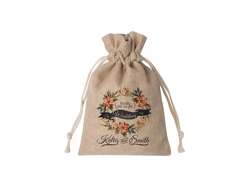 Sublimation Burlap Drawstring Bag(16*23cm)
