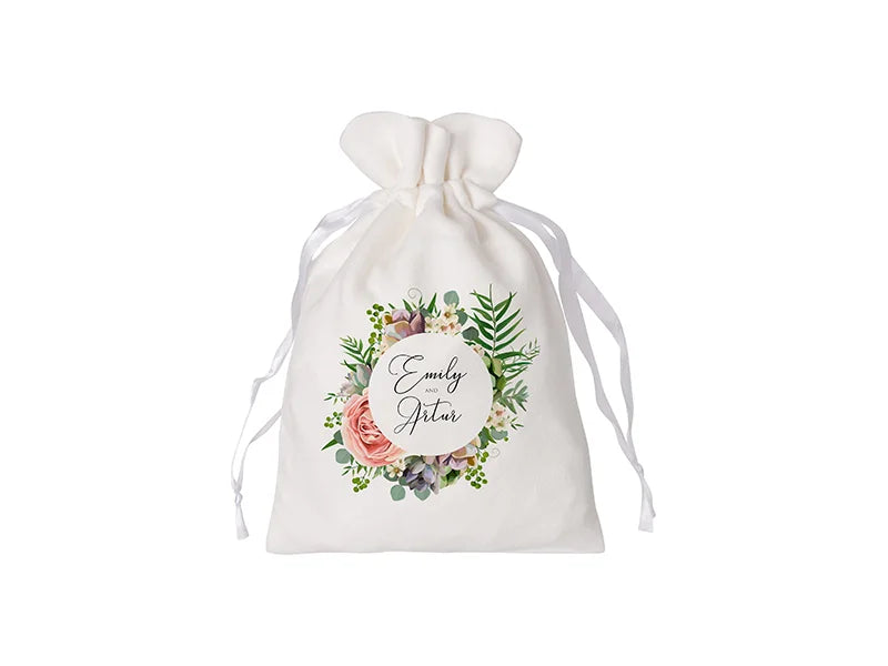 Sublimation Double-Sided Plush Drawstring Bag(16*23cm)