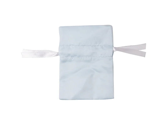 Sublimation Light Blue Satin Drawstring Bag(9*14cm)