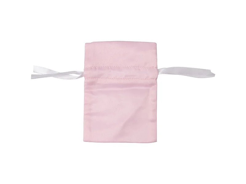 Sublimation Pink Satin Drawstring Bag(9*14cm)