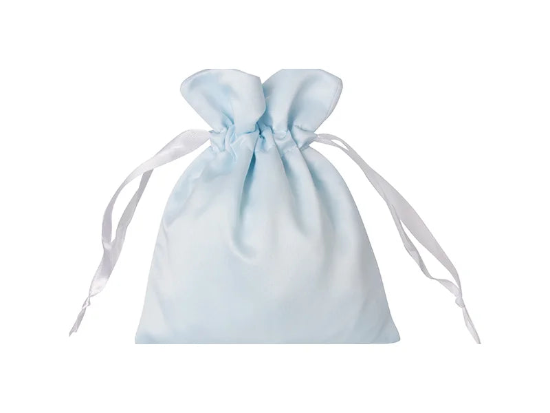 Sublimation Light Blue Satin Drawstring Bag(15*19cm)