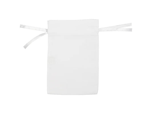 Sublimation White Satin Drawstring Bag(15*19cm)