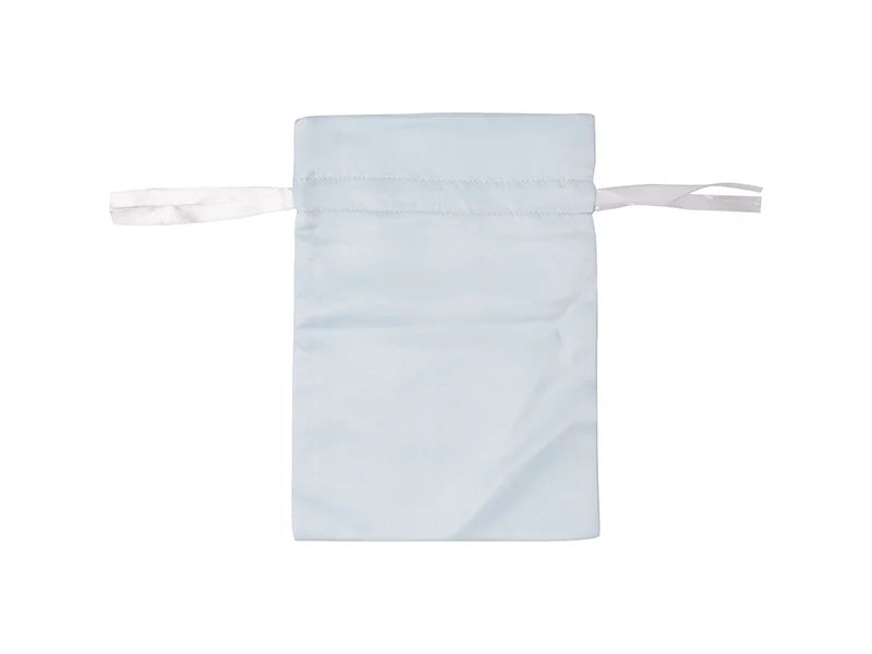 Sublimation Light Blue Satin Drawstring Bag(16*23cm)