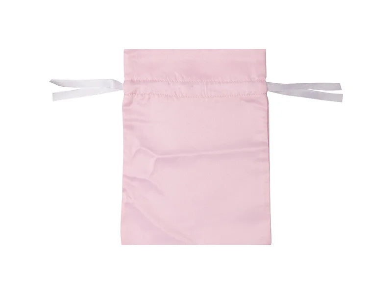 Sublimation Pink Satin Drawstring Bag(16*23cm)