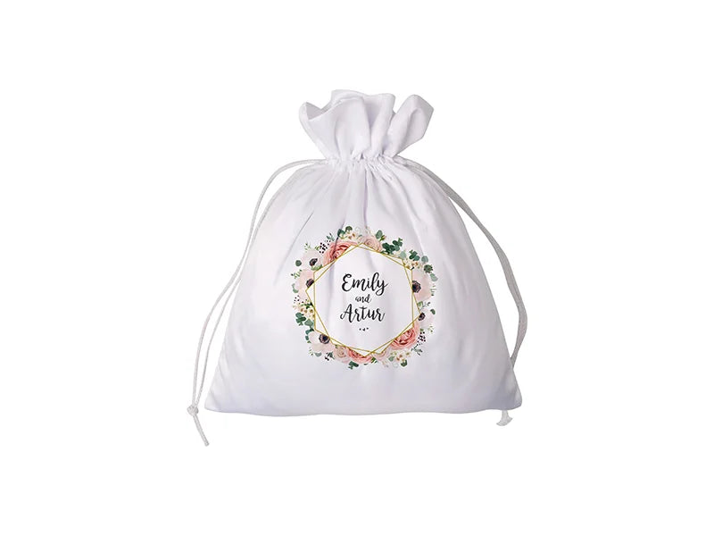 Sublimation White Satin Drawstring Bag(35*38cm)