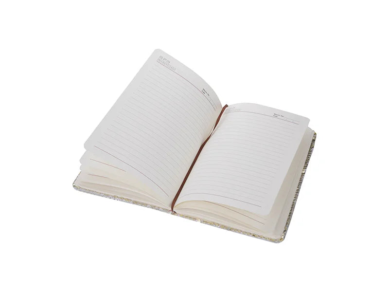 Sublimation A5 Sequin Notebook (Gold W/ White)