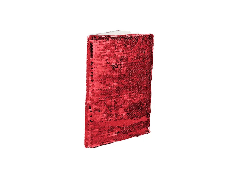 Sublimation A5 Sequin Notebook (Red W/ White)
