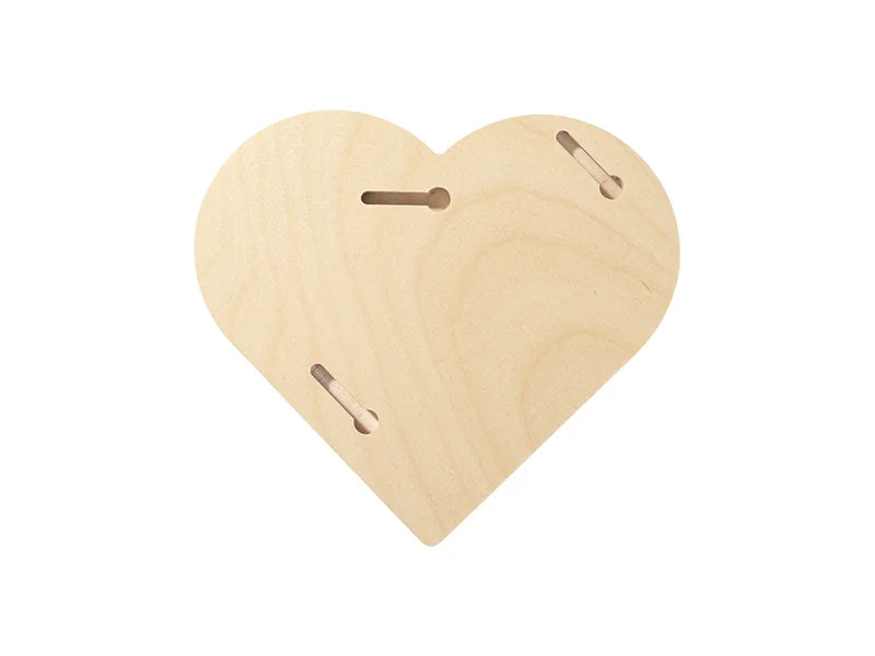 Sublimation Blanks Plywood Heart-shaped Photo Frame(15.2*15.2*1.5cm)